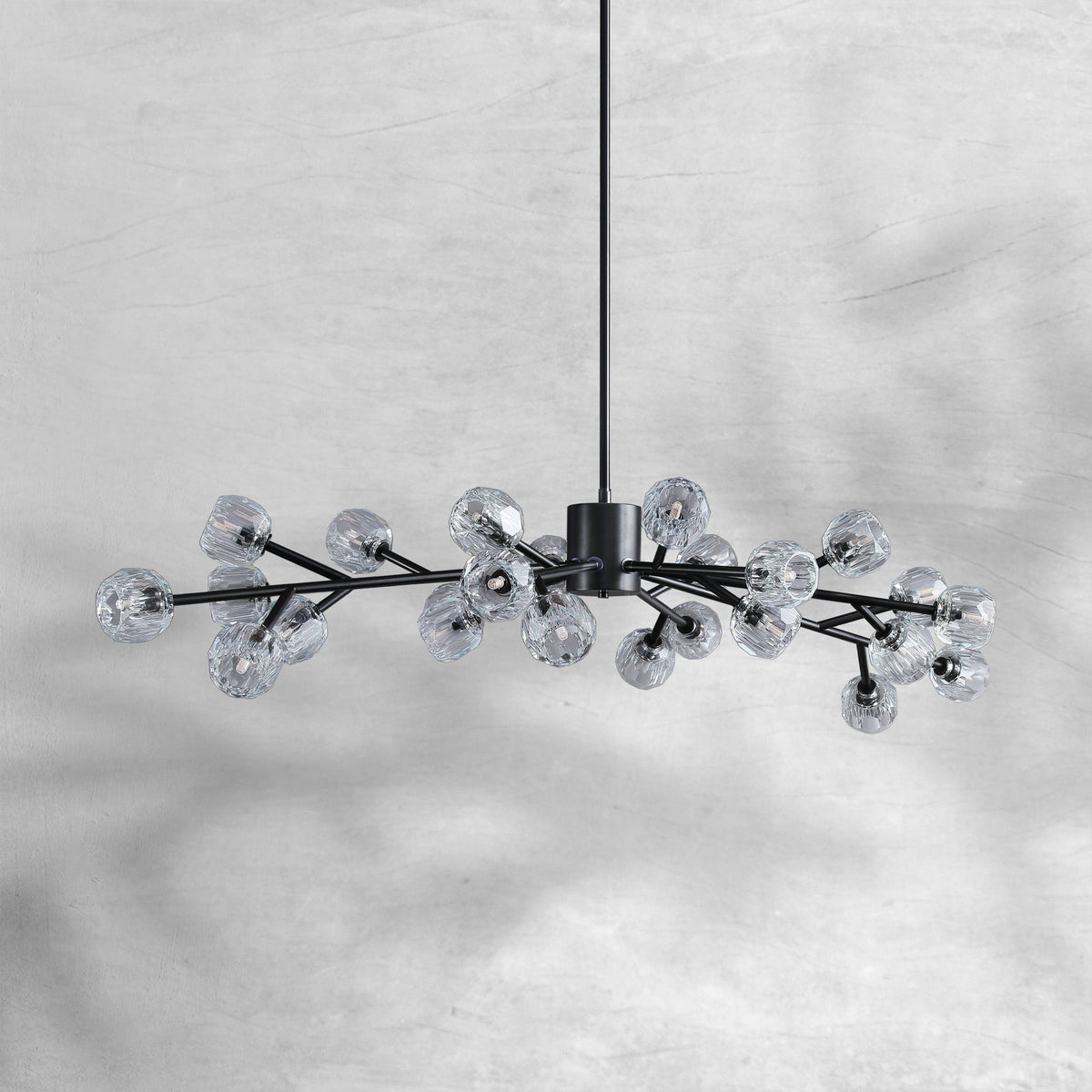 Billfz De Crystal Glass Round Chandelier 24"36"48"60"72" - Zelno