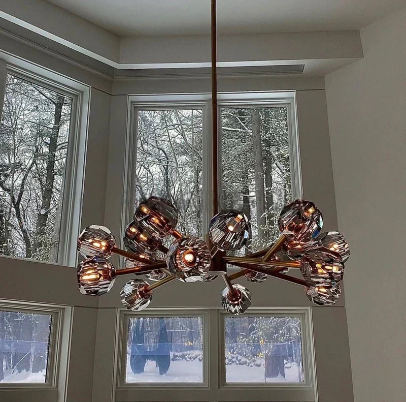 Billfz De Crystal Glass Round Chandelier 24"36"48"60"72" - Zelno