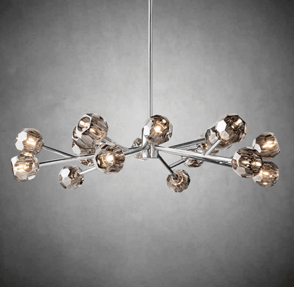 Billfz De Crystal Glass Round Chandelier 24"36"48"60"72" - Zelno