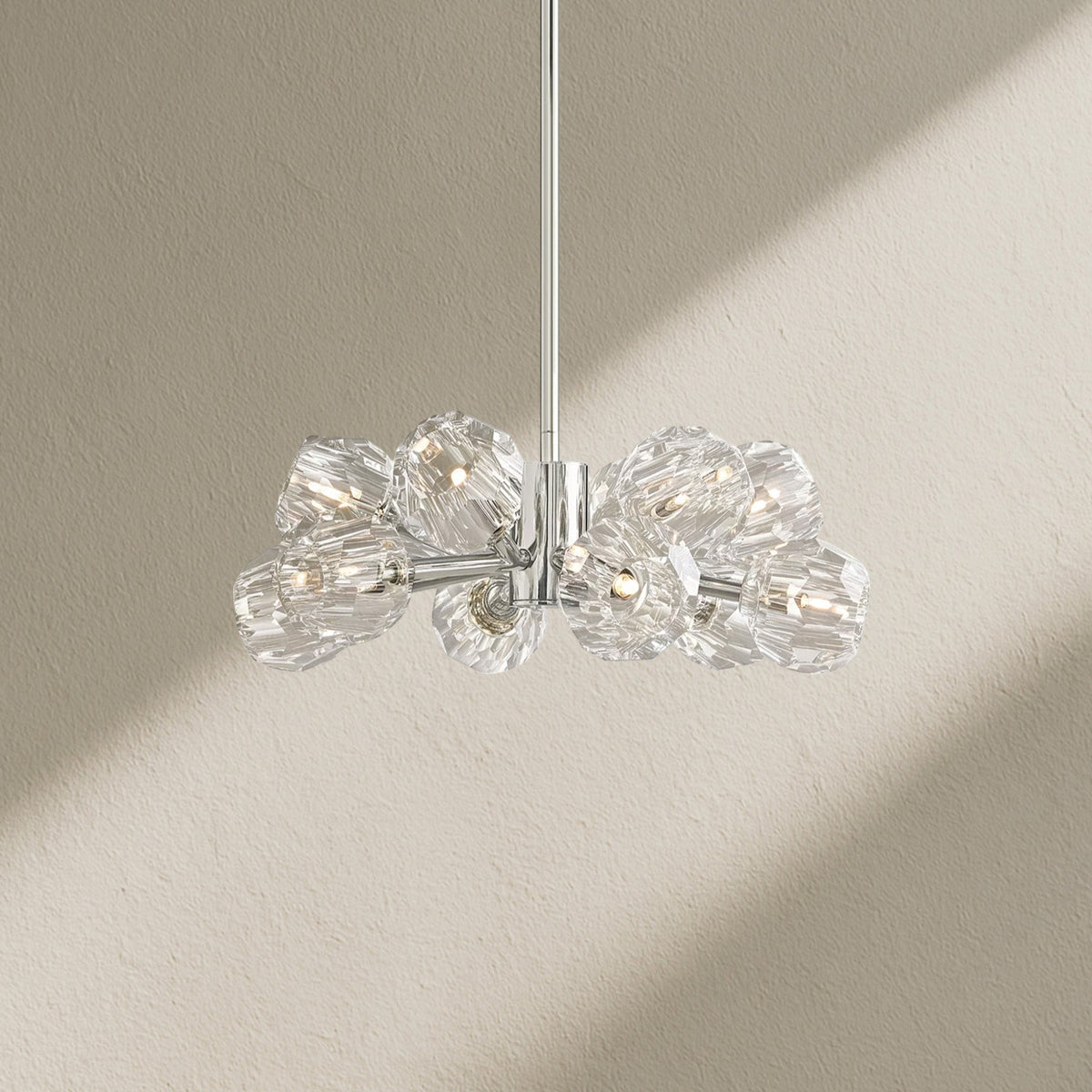 Billfz De Crystal Glass Round Chandelier 24"36"48"60"72" - Zelno