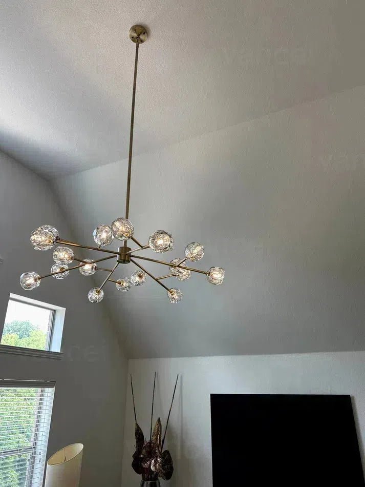 Billfz De Crystal Glass Round Chandelier 24"36"48"60"72" - Zelno