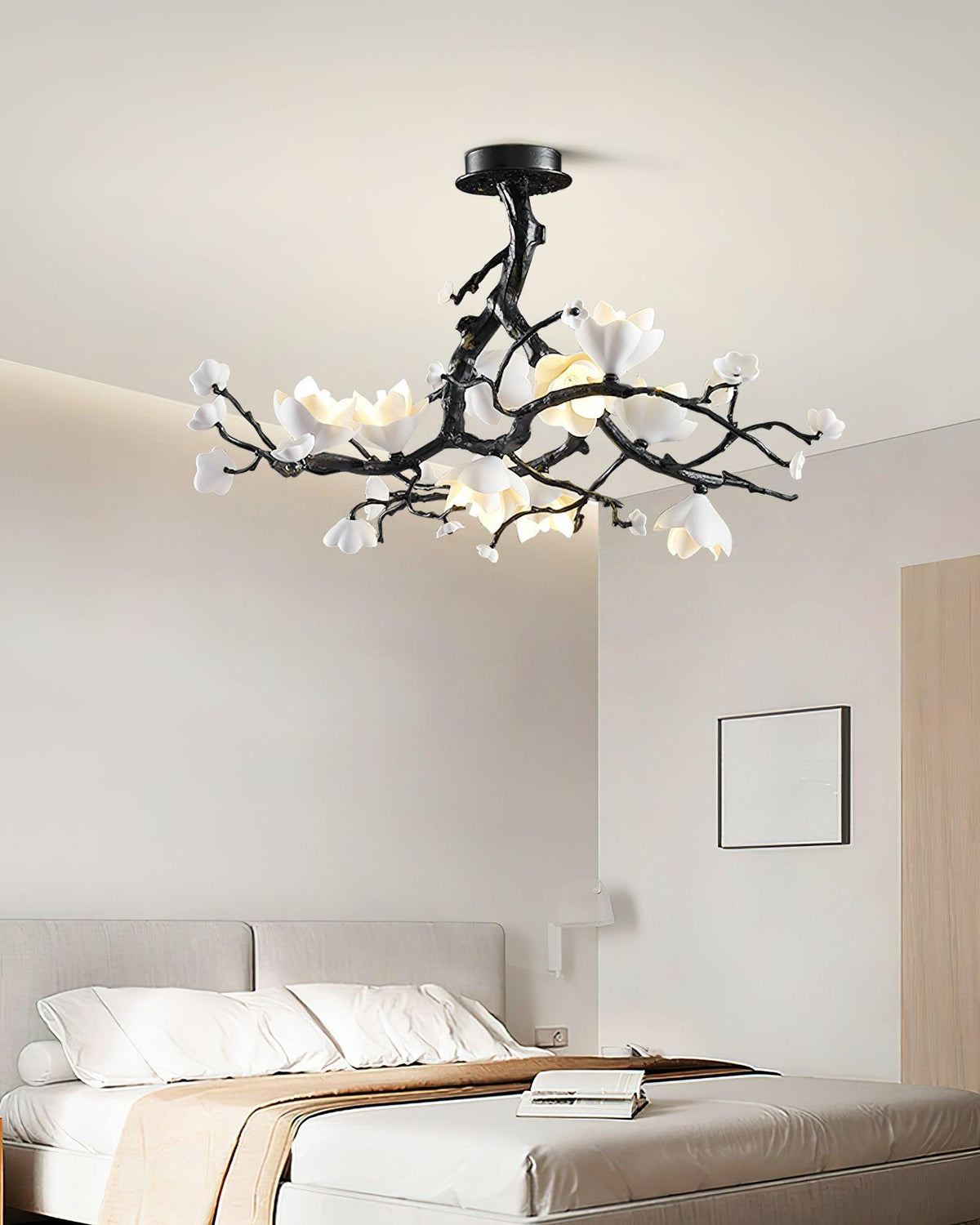 Black Branch Copper Tree Chandelier - Zelno Lighting