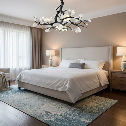 Black Branch Copper Tree Chandelier - Zelno Lighting