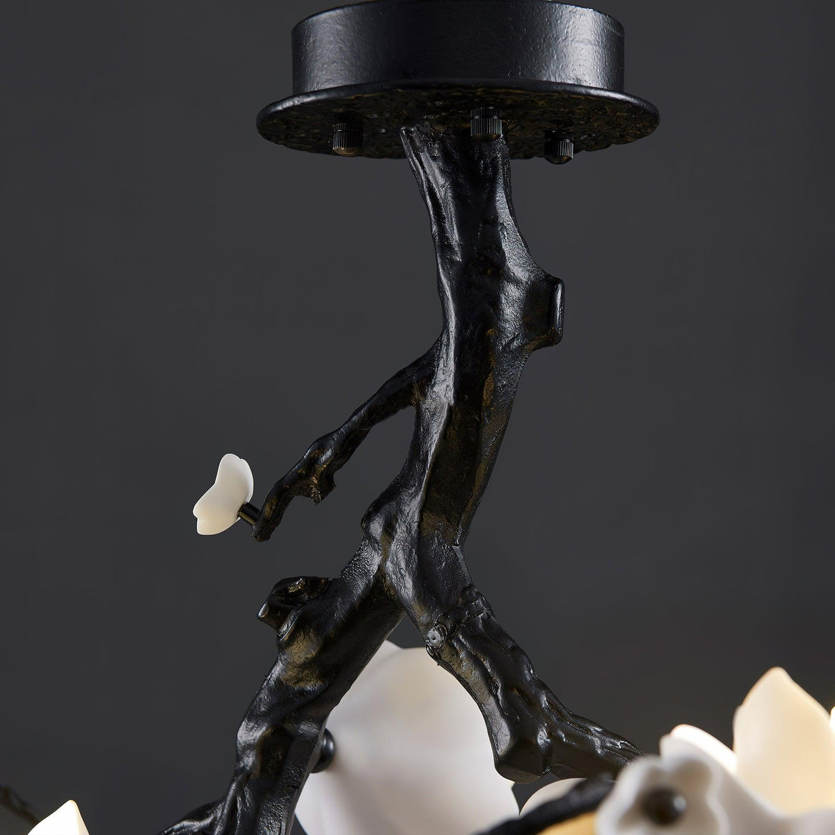 Black Branch Copper Tree Chandelier - Zelno Lighting