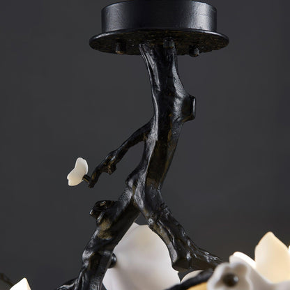 Black Branch Copper Tree Chandelier - Zelno Lighting