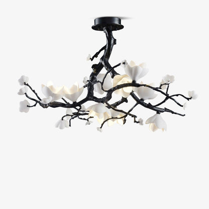 Black Branch Copper Tree Chandelier - Zelno Lighting