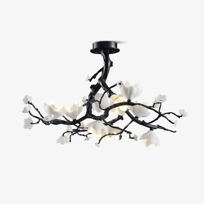Black Branch Copper Tree Chandelier - Zelno Lighting