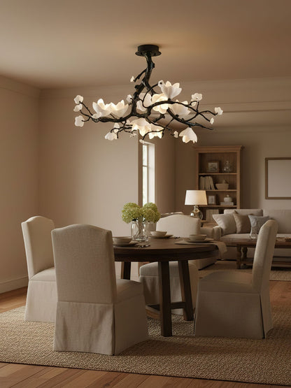 Black Branch Copper Tree Chandelier - Zelno Lighting