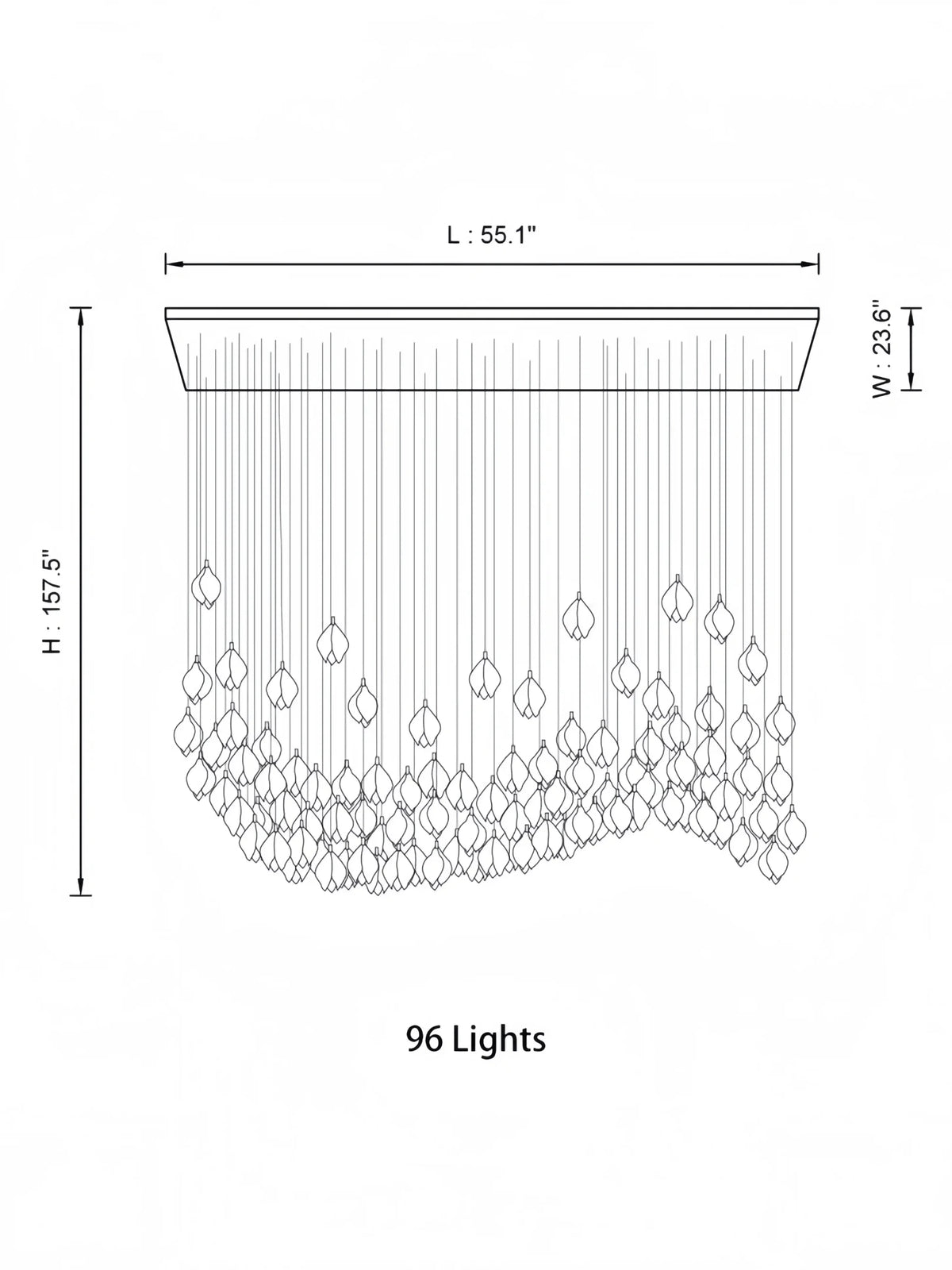 Bloom Chandelier - Zelno Lighting