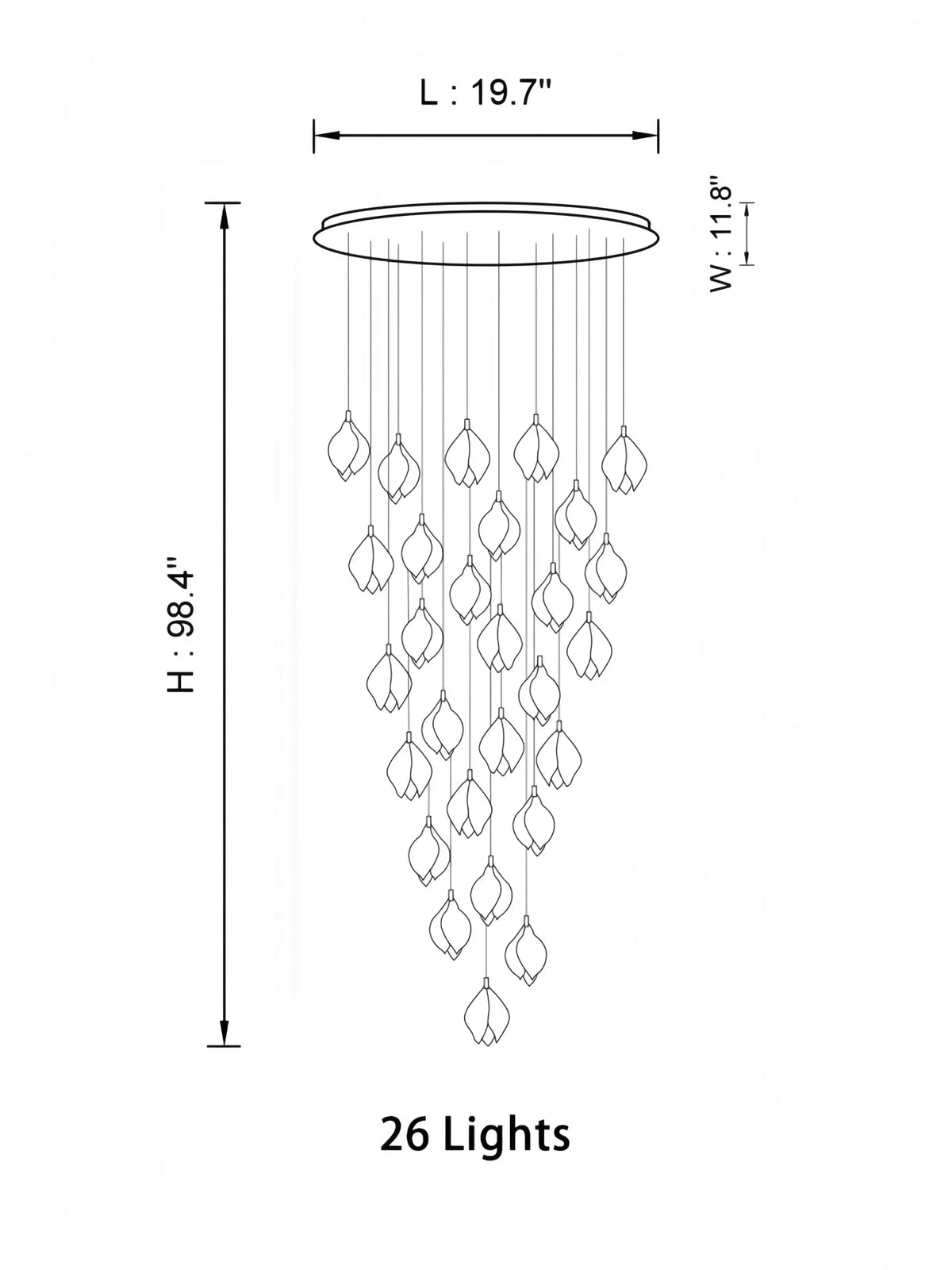 Bloom Chandelier - Zelno Lighting