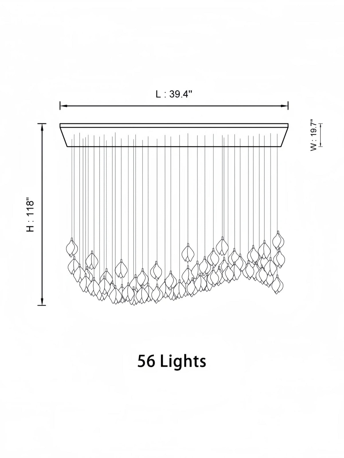 Bloom Chandelier - Zelno Lighting