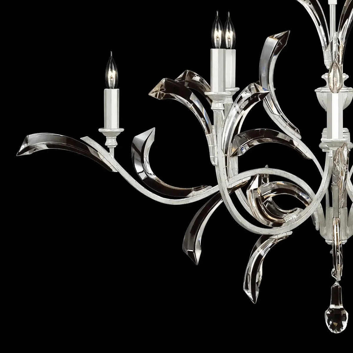 Blush Beveled Arcs 8 - Light Chandelier - Zelno Lighting