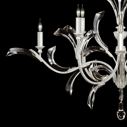 Blush Beveled Arcs 8 - Light Chandelier - Zelno Lighting