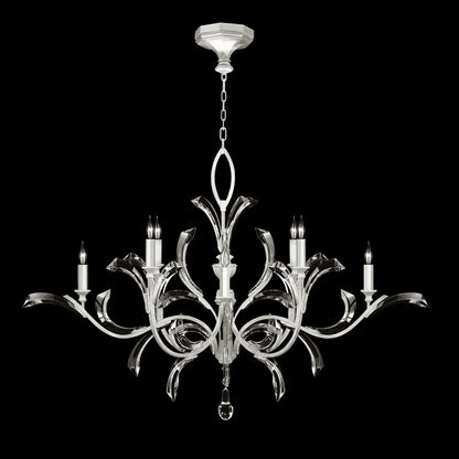Blush Beveled Arcs 8 - Light Chandelier - Zelno Lighting