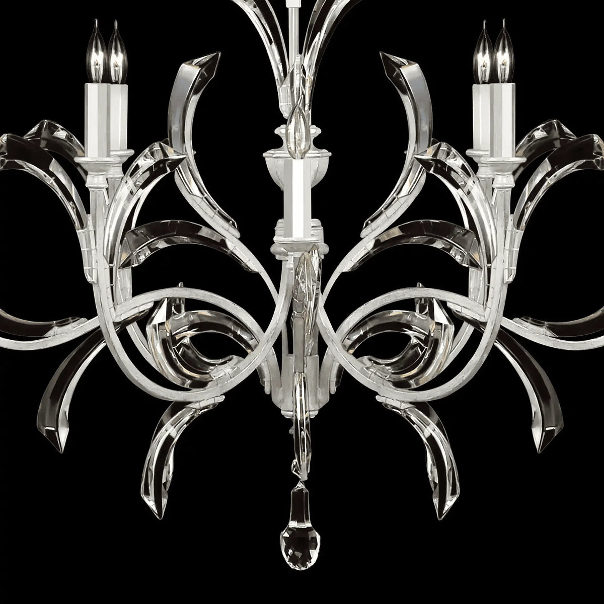 Blush Beveled Arcs 8 - Light Chandelier - Zelno Lighting