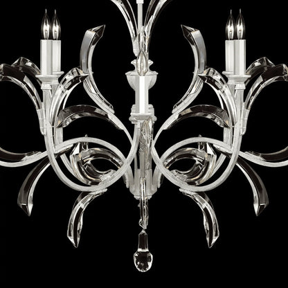 Blush Beveled Arcs 8 - Light Chandelier - Zelno Lighting