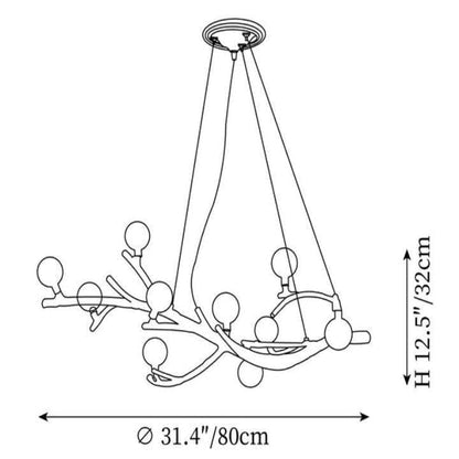 Boho Tree Branch Modern Chandelier - Zelno Lighting