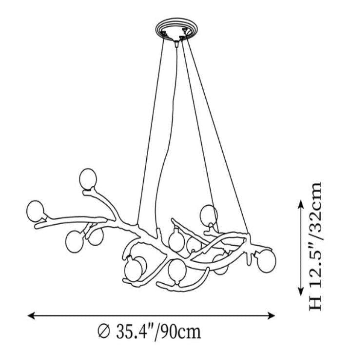 Boho Tree Branch Modern Chandelier - Zelno Lighting