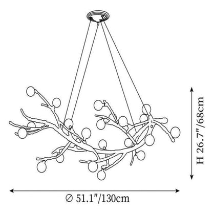 Boho Tree Branch Modern Chandelier - Zelno Lighting