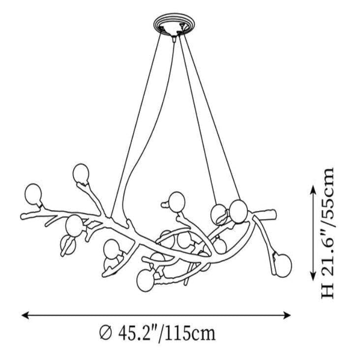 Boho Tree Branch Modern Chandelier - Zelno Lighting