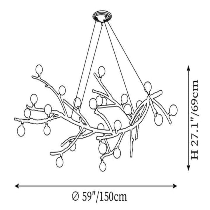 Boho Tree Branch Modern Chandelier - Zelno Lighting