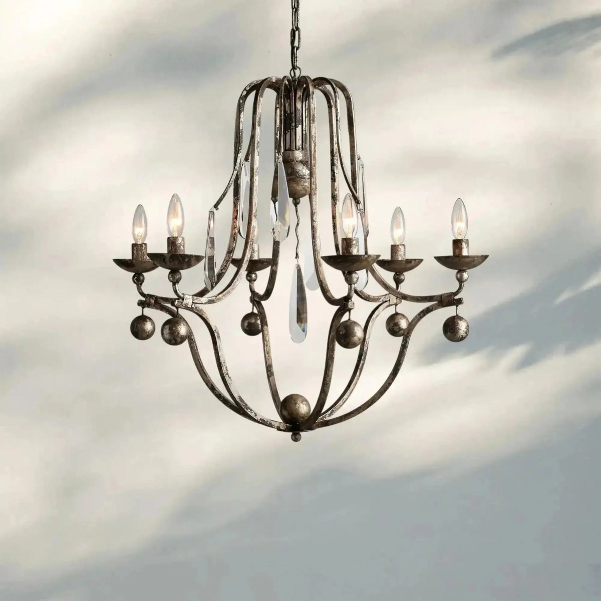 Bonitai Chandelier- Silver - Zelno Lighting