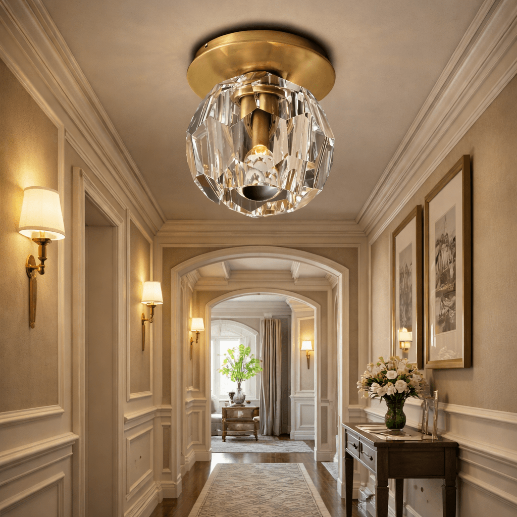 Boule do Cristal Clear Glass Petite Flushmount - Zelno