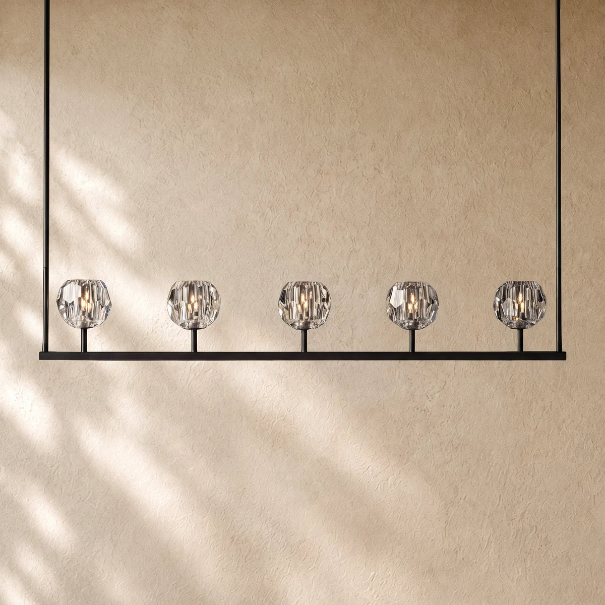 Boulee de Cristal Glass Linear Chandelier 48", 60"