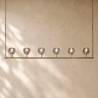 Boulee de Cristal Glass Linear Chandelier 48", 60"