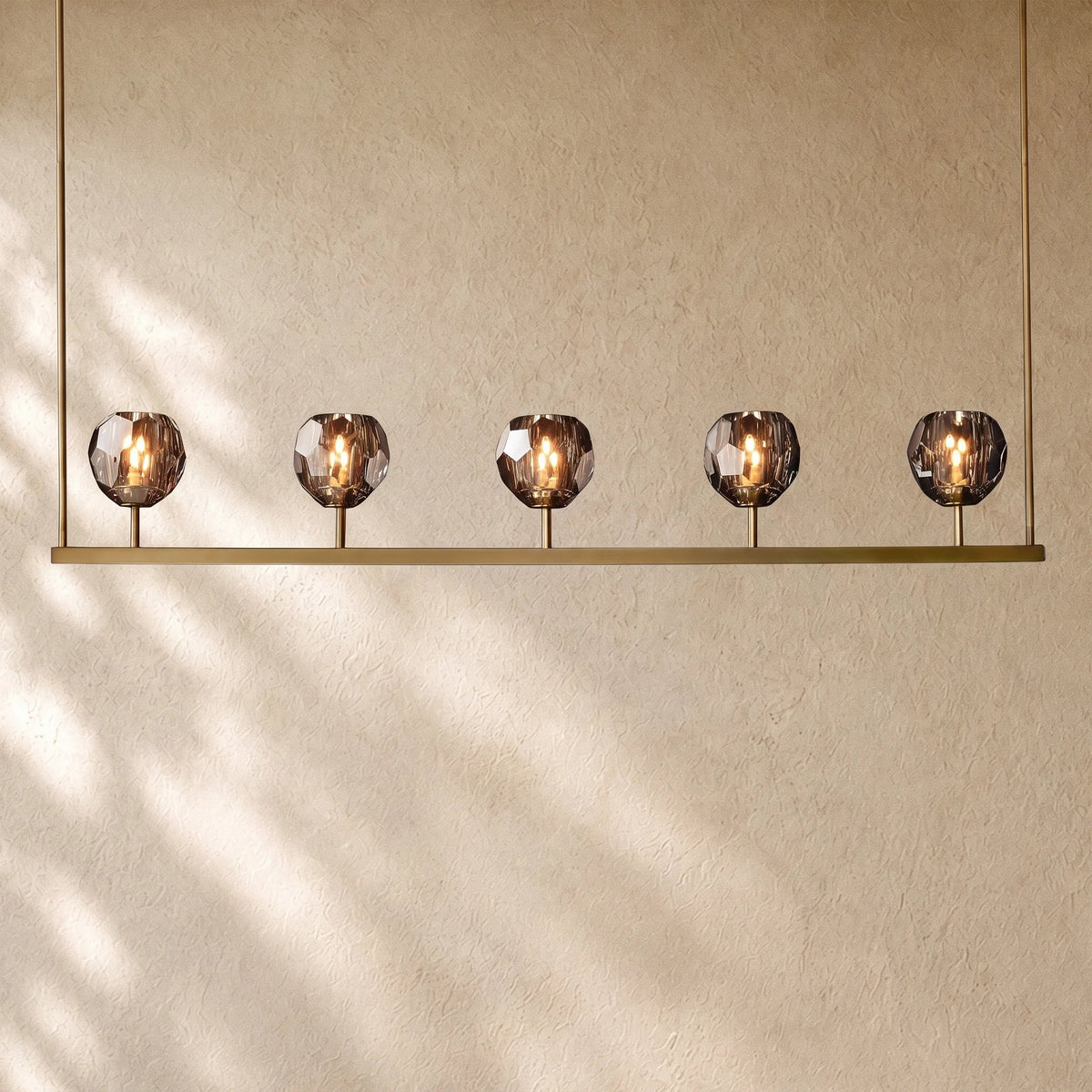 Boulee de Cristal Glass Linear Chandelier 48", 60"