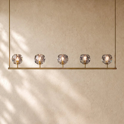 Boulee de Cristal Glass Linear Chandelier 48", 60"