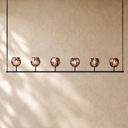 Boulee de Cristal Glass Linear Chandelier 48", 60"