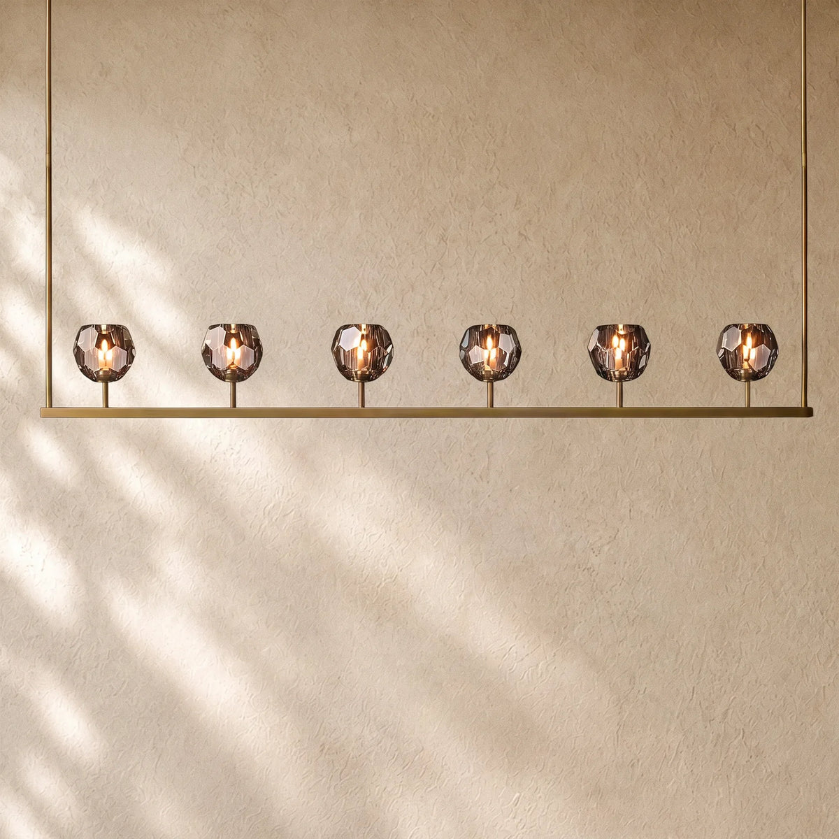 Boulee de Cristal Glass Linear Chandelier 48", 60"