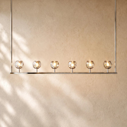 Boulee de Cristal Glass Linear Chandelier 48", 60" - Zelno