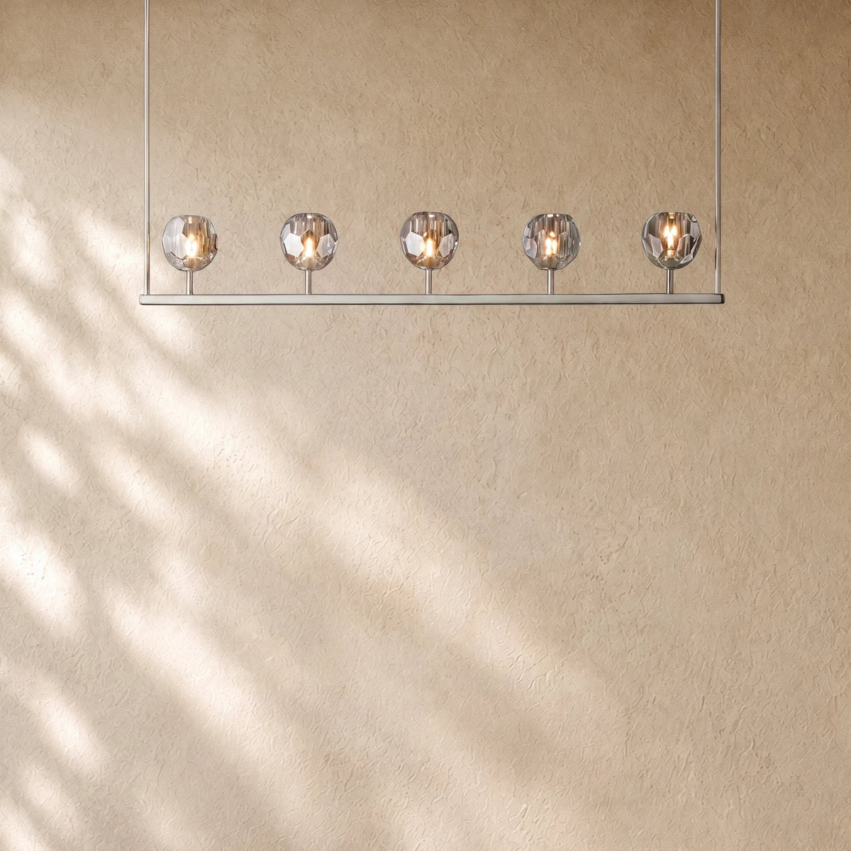 Boulee de Cristal Glass Linear Chandelier 48", 60" - Zelno