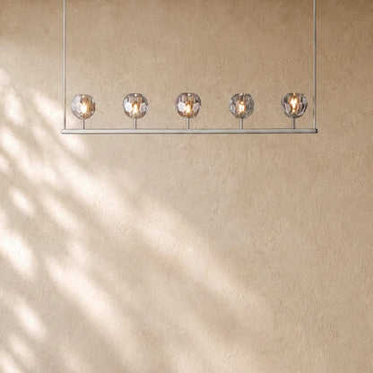 Boulee de Cristal Glass Linear Chandelier 48", 60" - Zelno