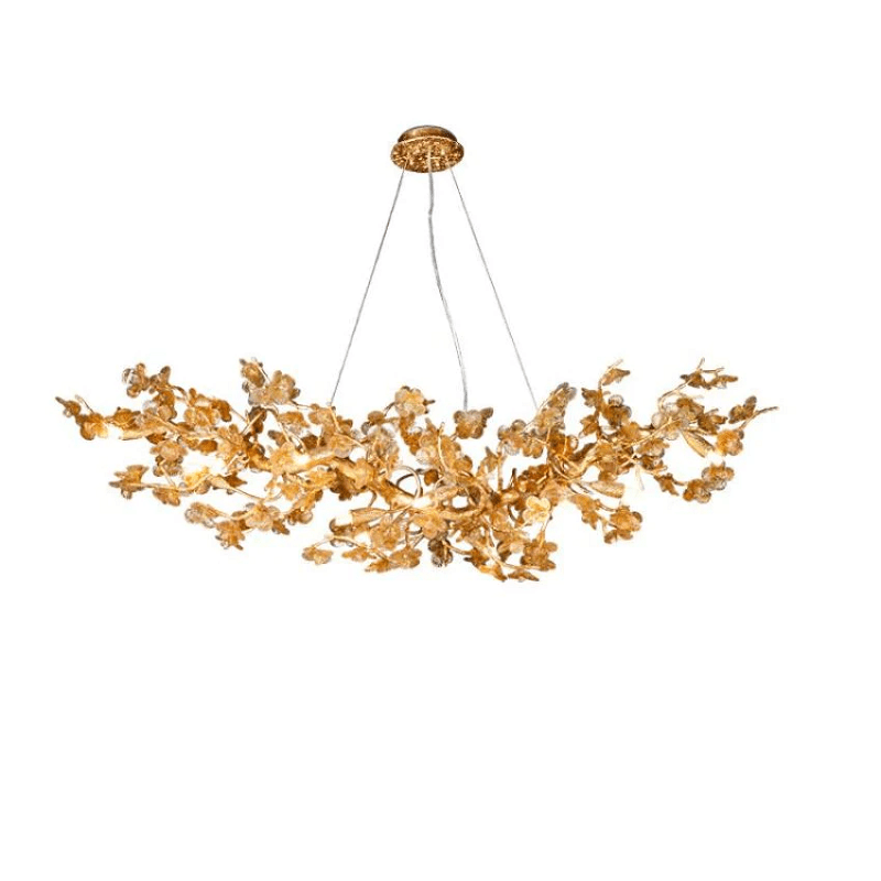 Branch Modern Leaf Linear Chandelier - Zelno Lighting