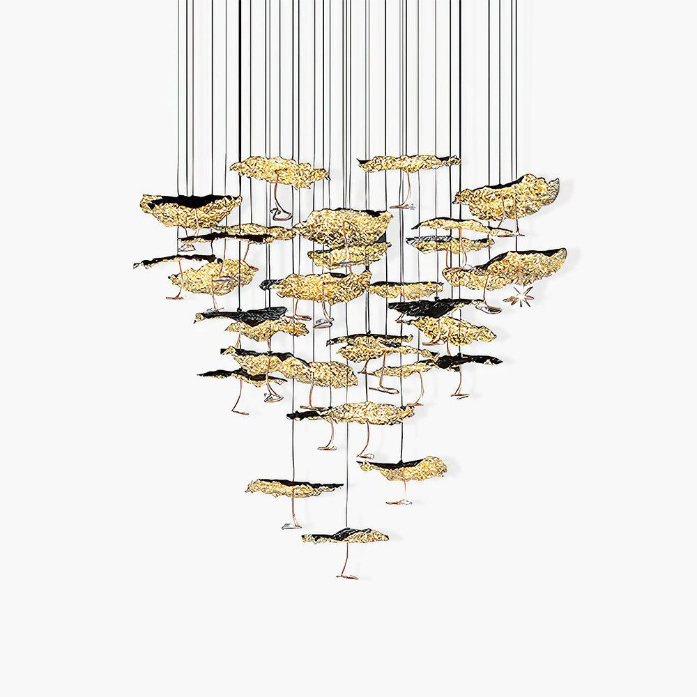 Brass Aviary Constellation Chandelier - Zelno Lighting