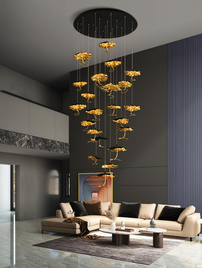 Brass Aviary Constellation Chandelier - Zelno Lighting