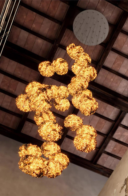 Brass Aviary Constellation Chandelier - Zelno Lighting