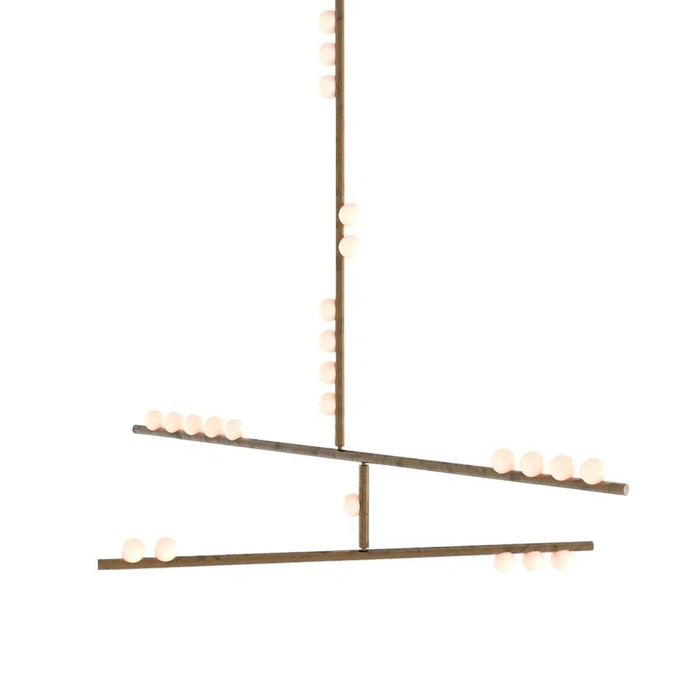 Brass Drop System Chandelier - Zelno Lighting