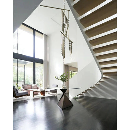Brass Drop System Chandelier - Zelno Lighting