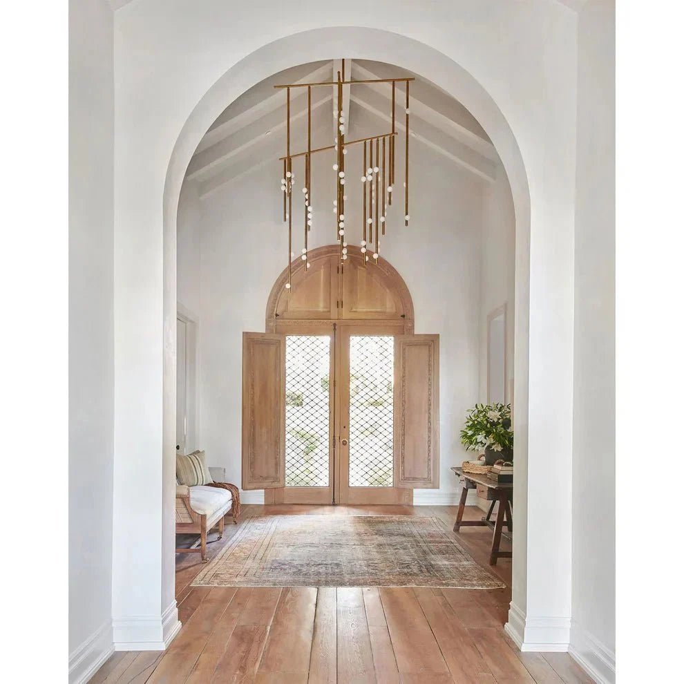 Brass Drop System Chandelier - Zelno Lighting