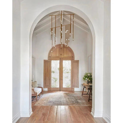 Brass Drop System Chandelier - Zelno Lighting