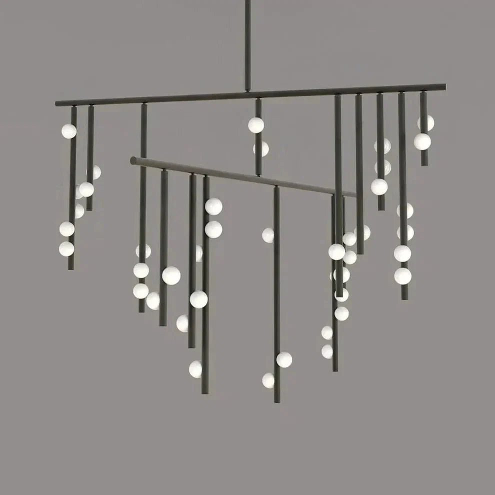 Brass Drop System Chandelier - Zelno Lighting