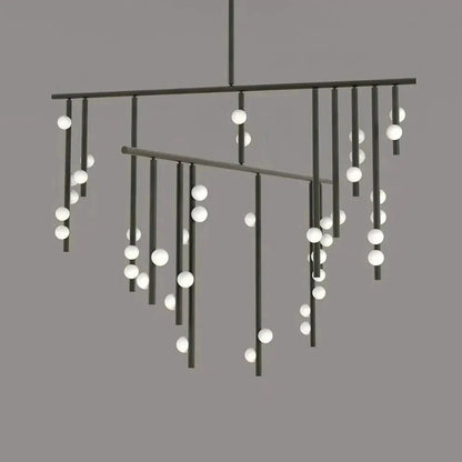 Brass Drop System Chandelier - Zelno Lighting
