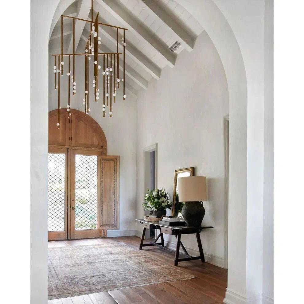 Brass Drop System Chandelier - Zelno Lighting