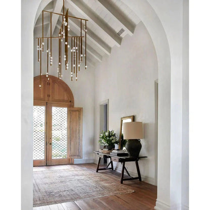 Brass Drop System Chandelier - Zelno Lighting