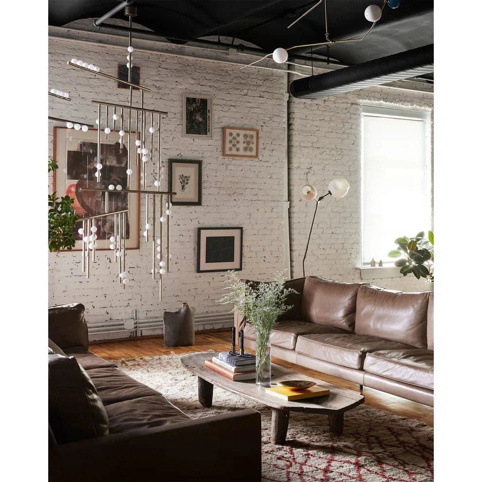Brass Drop System Chandelier - Zelno Lighting