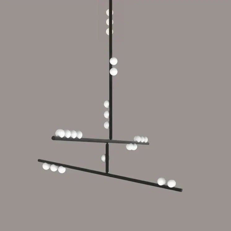 Brass Drop System Chandelier - Zelno Lighting